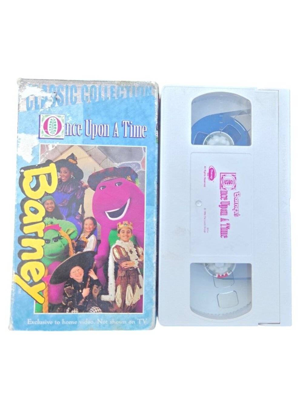 Barney Once Upon A Time VHS Classic Collection Kids Video 1996 Lyons Group AS IS